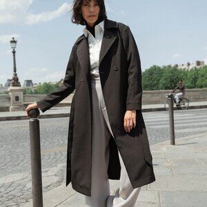 NWT Darling black Haze Trench in size S